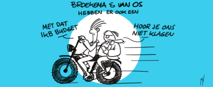 Broekema en Van Os hebben er ook een (een fatbike). 'Met dat IKB-budget...' '... hoor je ons niet klagen'